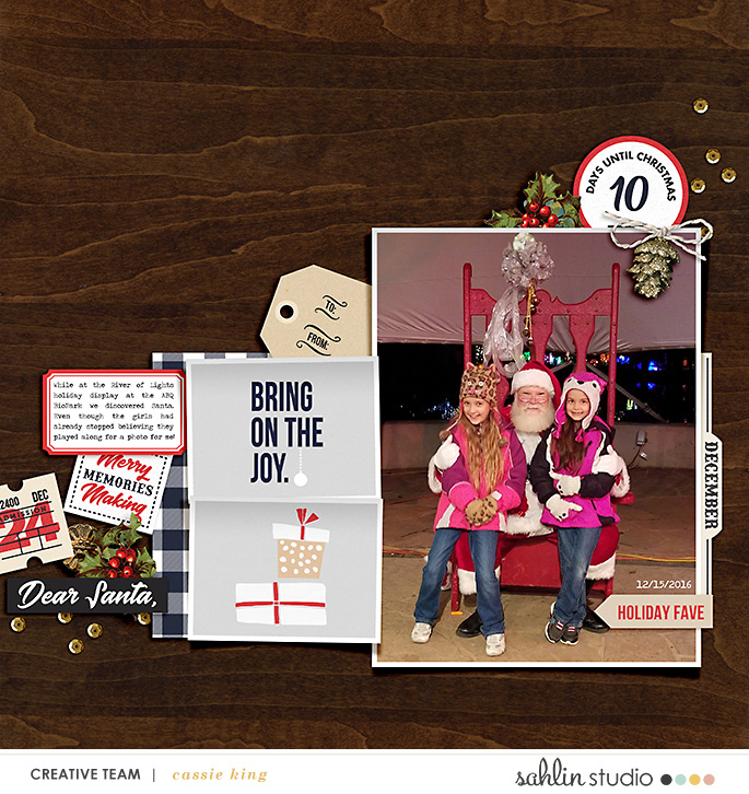 digital scrapbooking layout created by cassie king featuring December by Sahlin Studio