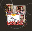 We Love Miss Mouse - Minnie Disney digital scrapbooking layout using the Project Mouse (See Ya Real Soon) by Britt-ish Designs and Sahlin Studio