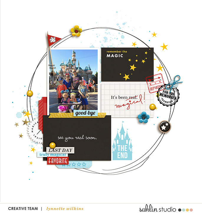 Farewell - Goodbye Disney digital scrapbooking layout using the Project Mouse (See Ya Real Soon) by Britt-ish Designs and Sahlin Studio