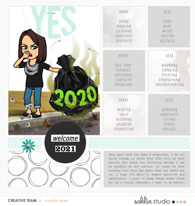 digital scrapbooking layout created by ctmm4 featuring January 2021 FREE Template by Sahlin Studio