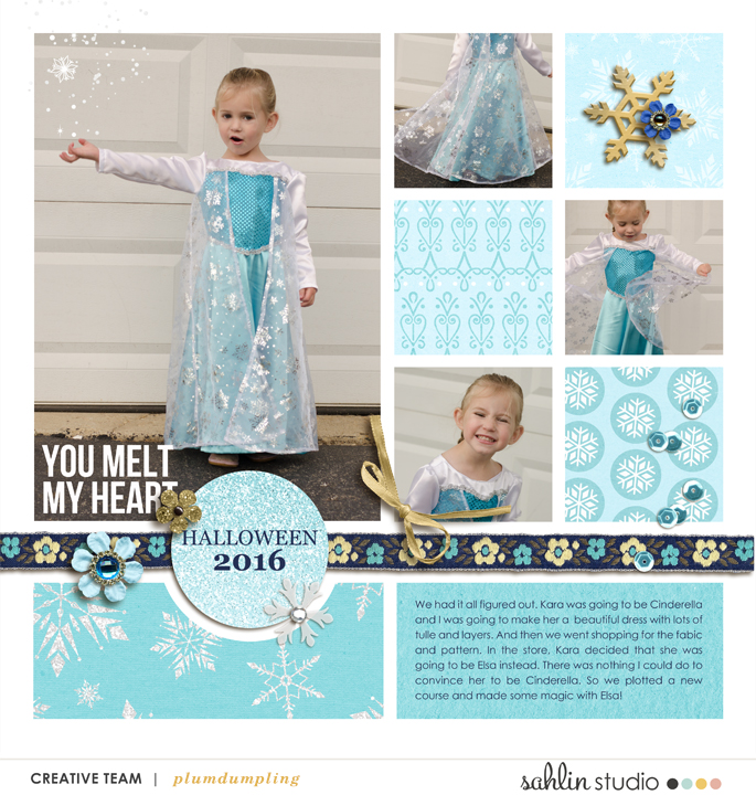 digital scrapbooking layout created by plumdumpling featuring January 2021 FREE Template by Sahlin Studio