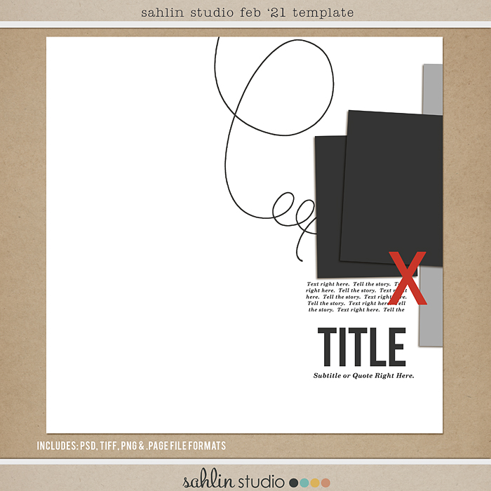 Sahlin Studio, Digital Scrapbooking DesignsFREE Digital Scrapbooking  Template / Sketch, August '23 - Sahlin Studio