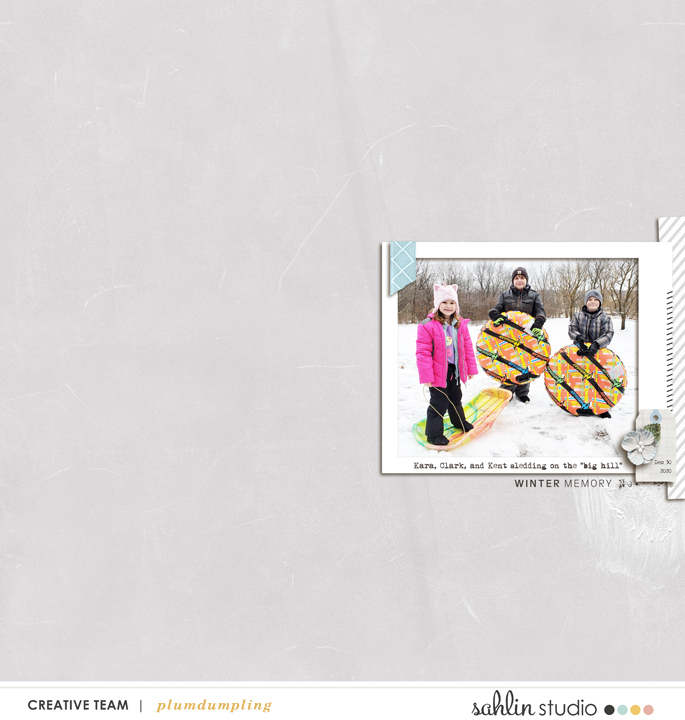 digital scrapbooking layout created by plumdumpling featuring Winter Stories by Sahlin Studio