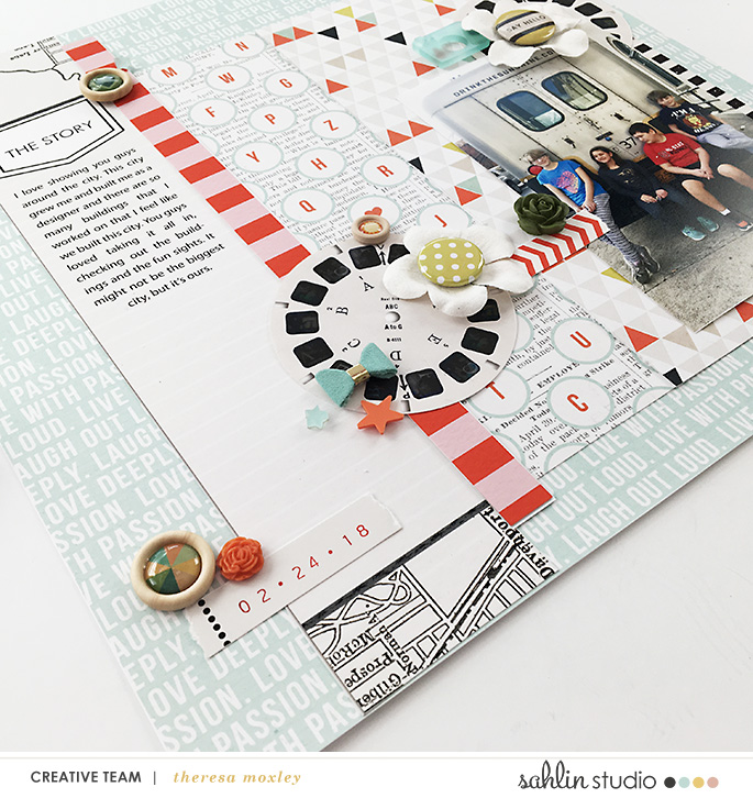 digital hybrid scrapbooking layout created by theresa moxley featuring templates and quickpages by Sahlin Studio