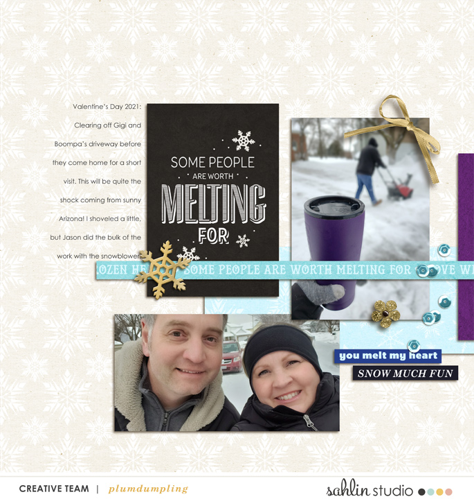 digital scrapbooking layout created by plumdumpling featuring March 2021 FREE Template by Sahlin Studio