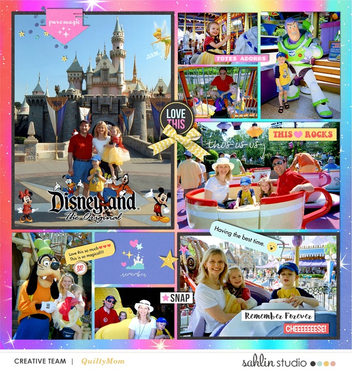 Disney Memories Digital Project Life scrapbook layout using Project Mouse (Pop) by Britt-ish Designs