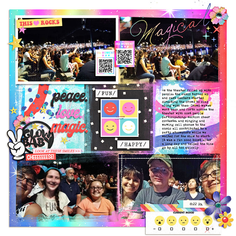 Disney Peace Love Magic Digital Project Life scrapbook layout using Project Mouse (Pop) by Britt-ish Designs