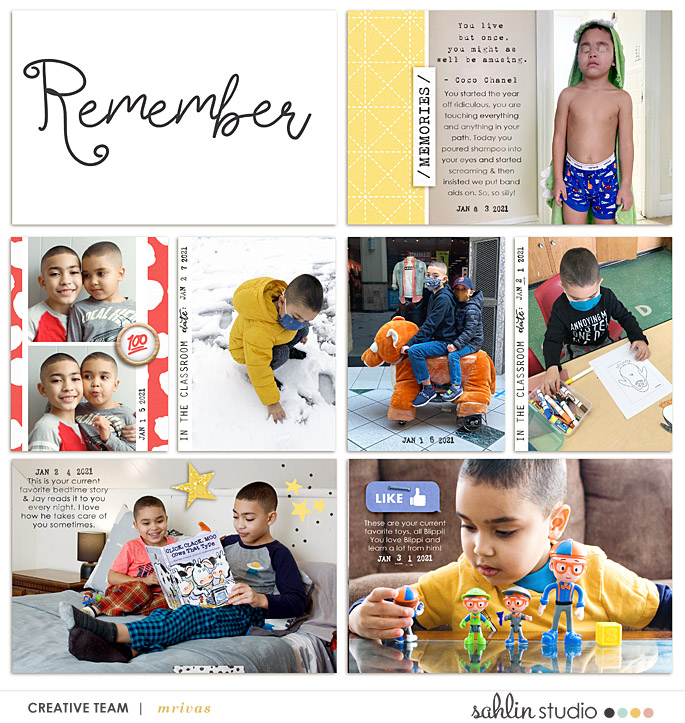 Remember Digital Project Life scrapbook layout using Project Mouse (Pop) by Britt-ish Designs