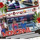 Disney Monorail scrapbook layout using Project Mouse (Pop) Extras by Britt-ish Designs