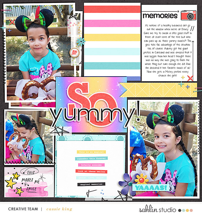 Disney So YUMMY scrapbook layout using Project Mouse (Pop) Extras by Britt-ish Designs