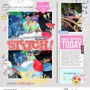 Disney STITCH scrapbook layout using Project Mouse (Pop) Extras by Britt-ish Designs