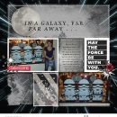 Disney Star Wars In a Galaxy Far Far Away digital scrapbook layout using Project Mouse (Galaxy): by Sahlin Studio