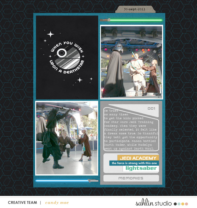 Disney Star Wars When you wish upon a Death Star digital scrapbook layout using Project Mouse (Galaxy): by Sahlin Studio