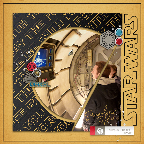 Disney Star Wars Use the Force digital scrapbook layout using Project Mouse (Galaxy): by Sahlin Studio