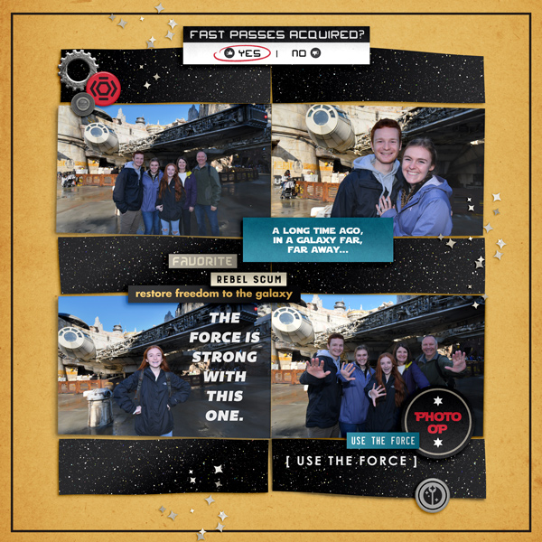 Disney Star Wars Use the Force digital scrapbook layout using Project Mouse (Galaxy): by Sahlin Studio
