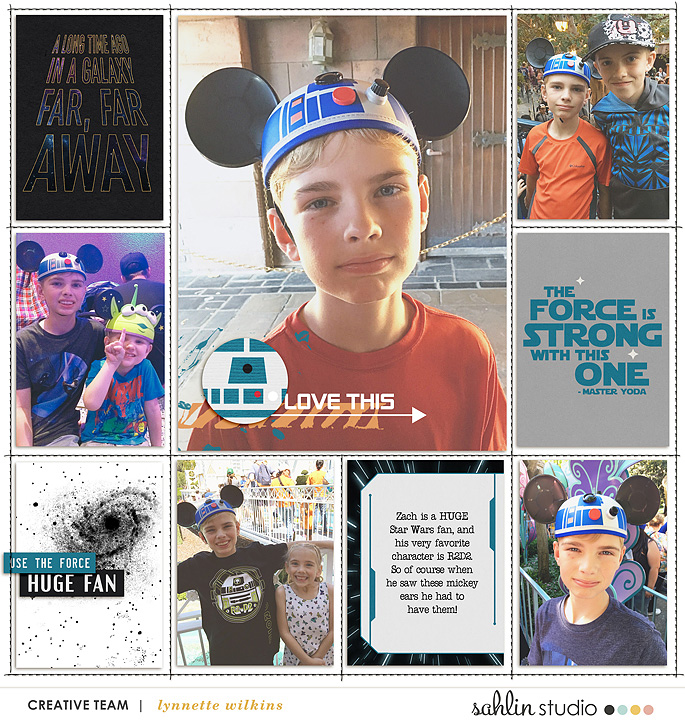Disney Star Wars The Force is Strong with this Once digital Project Life scrapbook layout using Project Mouse (Galaxy): by Sahlin Studio