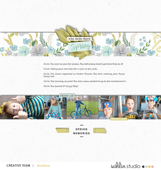 digital scrapbooking layout created by deekaa featuring Spring Stories by Sahlin Studio