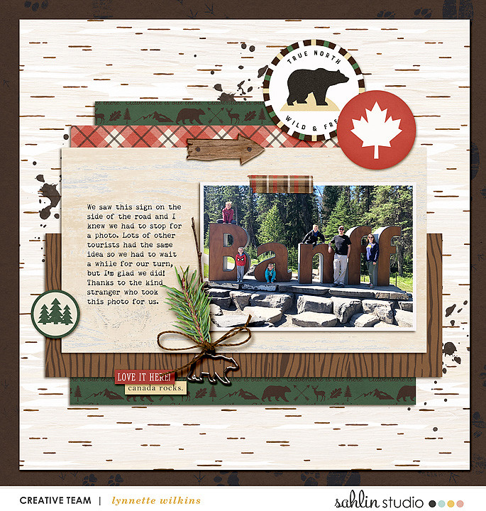 digital scrapbooking layout created by lynnette featuring June 2021 FREE Template by Sahlin Studio