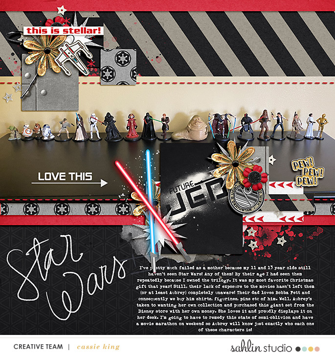 Disney Star Wars Future Jedi digital scrapbook layout using Project Mouse (Galaxy) by Brittish Designs and Sahlin Studio