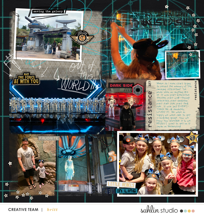 Disney Star Wars May the Force Be With You digital scrapbook layout using Project Mouse (Galaxy) by Brittish Designs and Sahlin Studio
