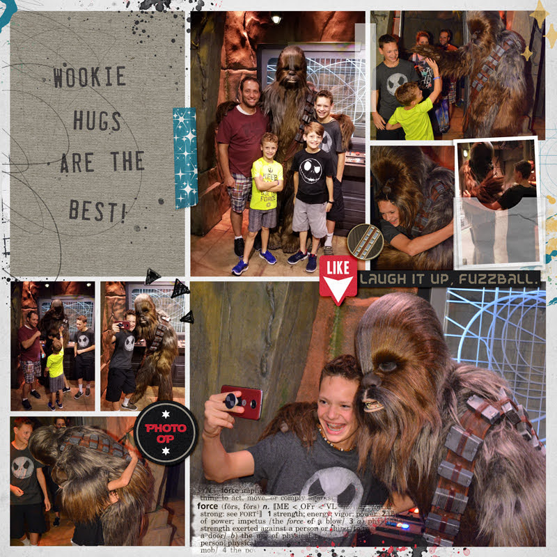 Disney Star Wars Chewie Wookie digital scrapbook layout using Project Mouse (Galaxy) by Brittish Designs and Sahlin Studio