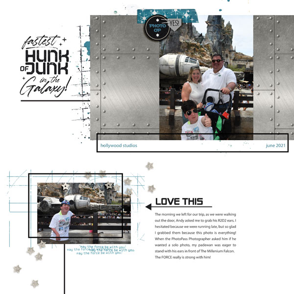 July 2021 Template Challenge Winner layout created by Disney Mom Missy 