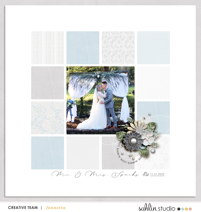 digital scrapbooking layout created by fonnetta featuring December '21 FREE Template by Sahlin Studio