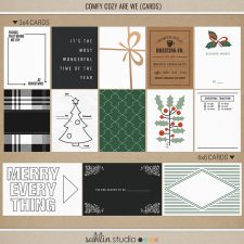 Comfy Cozy Are We (Journal Cards) by Sahlin Studio - Perfect for scrapbooking your December Daily, Document Your December, Project Life and Christmas albums!!