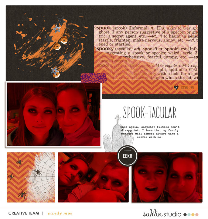digital scrapbooking layout created by candy moe featuring November '21 FREE Template by Sahlin Studio