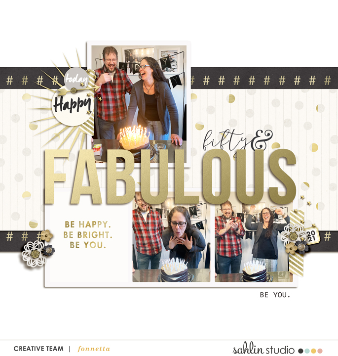 digital scrapbooking layout created by fonnetta featuring Shine Bright by Sahlin Studio