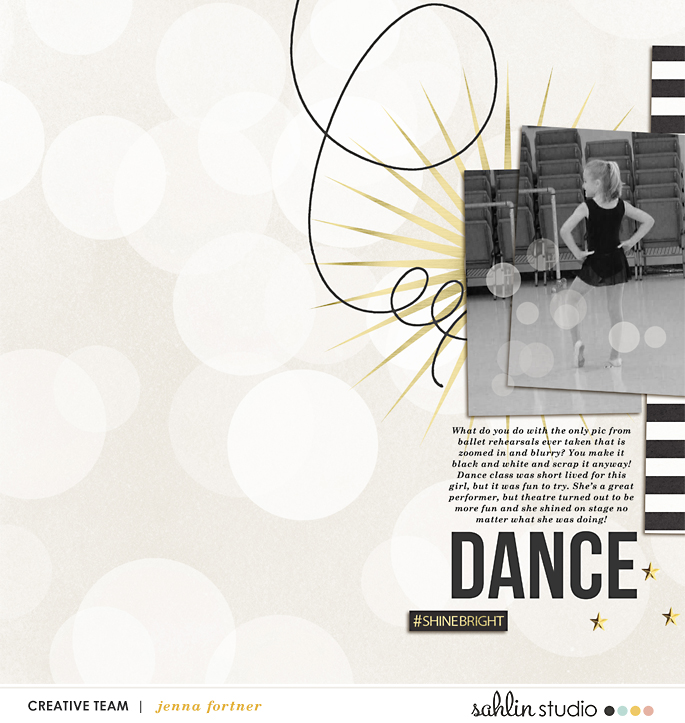 digital scrapbooking layout created by jenna featuring Shine Bright by Sahlin Studio