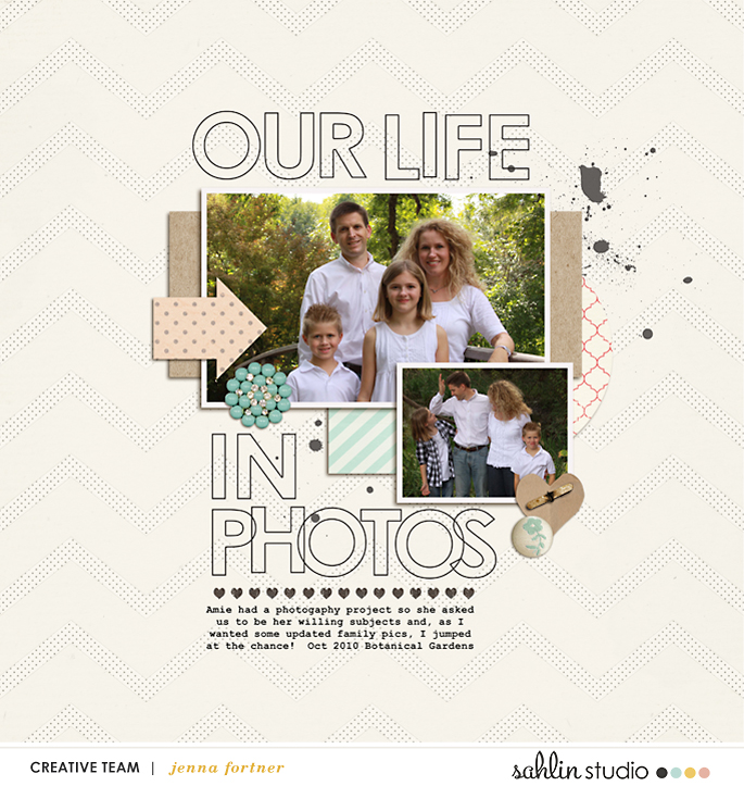 digital scrapbooking layout created by Jenna featuring Key to My Heart by Sahlin Studio