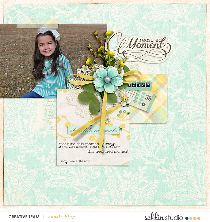 digital scrapbooking layout created by cassie king featuring April '22 FREE Template by Sahlin Studio