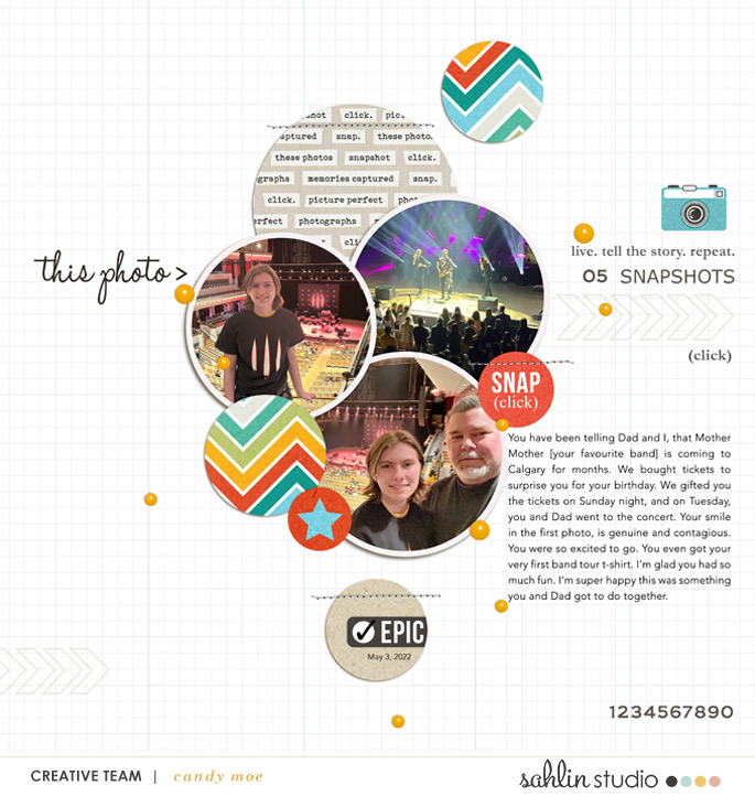 digital scrapbooking layout created by candy moe featuring May '22 FREE Template by Sahlin Studio
