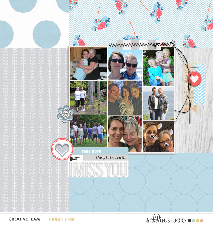 digital scrapbooking layout created by candy moe featuring alpha by Sahlin Studio