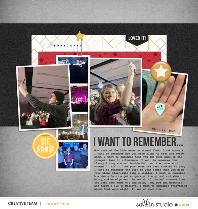 digital scrapbooking layout created by candy featuring July '22 FREE Template by Sahlin Studio