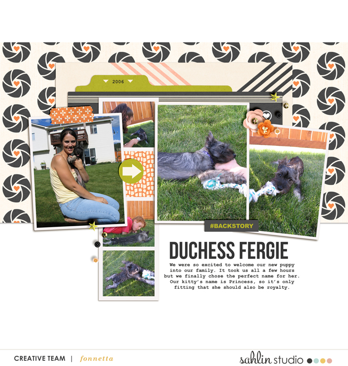 digital scrapbooking layout created by fonnetta featuring July '22 FREE Template by Sahlin Studio