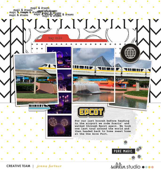 digital scrapbooking layout created by jenna featuring July '22 FREE Template by Sahlin Studio