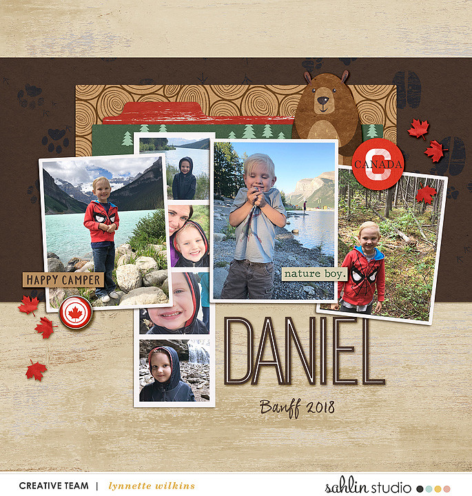 digital scrapbooking layout created by lynnette featuring July '22 FREE Template by Sahlin Studio
