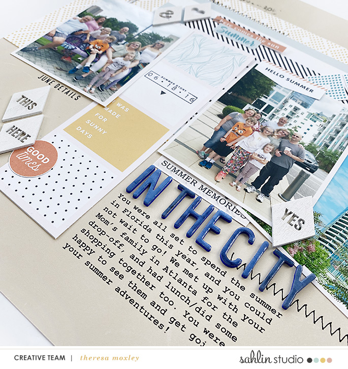 digital hybrid scrapbooking layout created by theresa featuring July '22 FREE Template by Sahlin Studio
