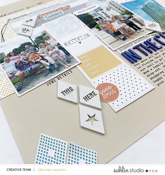 digital hybrid scrapbooking layout created by theresa featuring July '22 FREE Template by Sahlin Studio