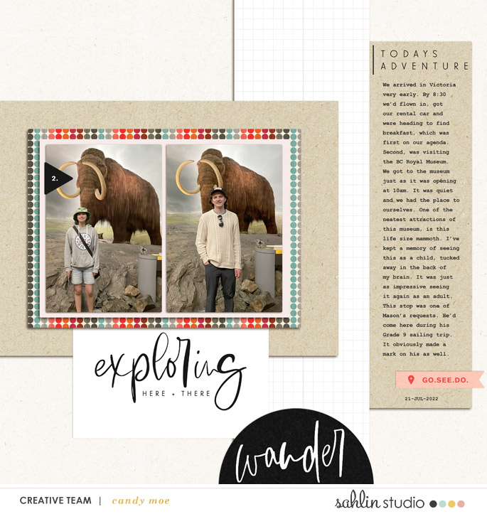 digital scrapbooking layout created by candy featuring August '22 FREE Template by Sahlin Studio