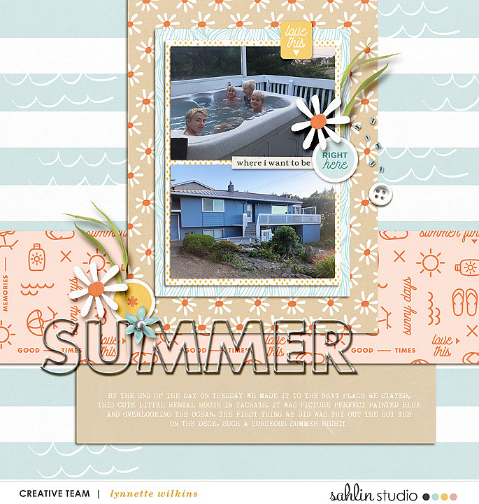 digital scrapbooking layout created by lynnette featuring August '22 FREE Template by Sahlin Studio