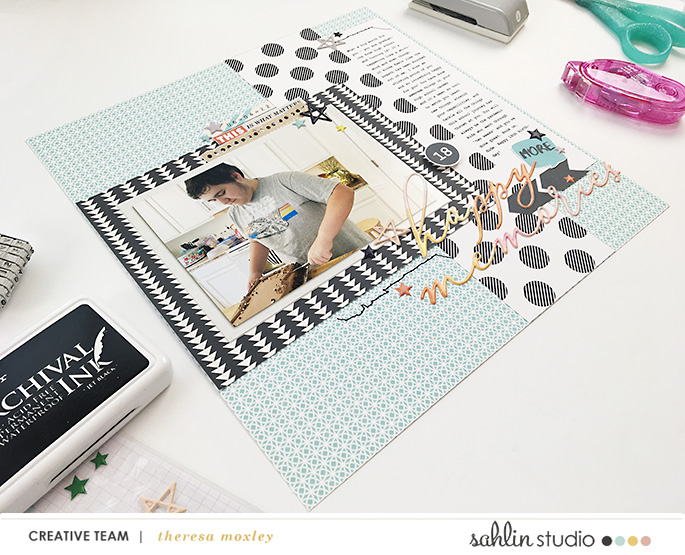 hybrid digital scrapbooking layout created by theresa featuring August '22 FREE Template by Sahlin Studio