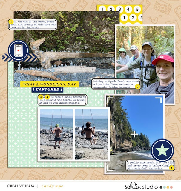 digital scrapbooking layout created by candy moe featuring Composition by Sahlin Studio