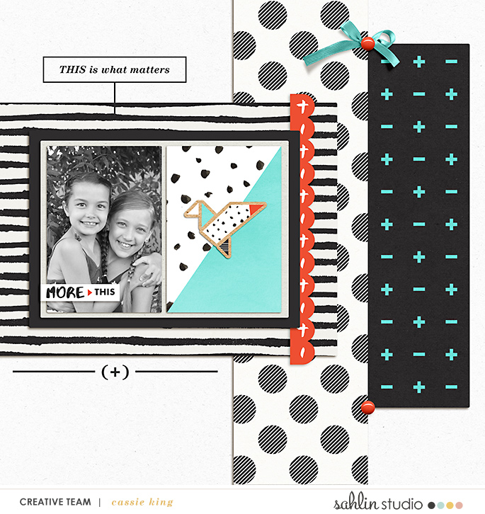 digital scrapbooking layout created by cassie king featuring Simplify by Sahlin Studio