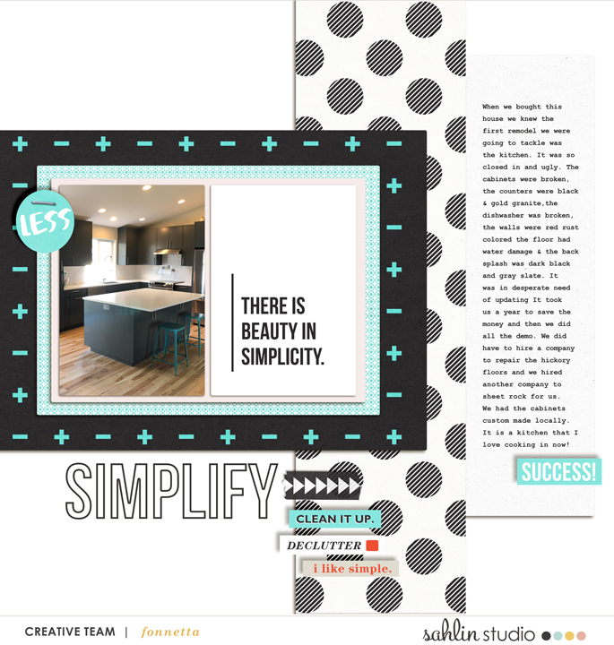 digital scrapbooking layout created by fonnetta featuring Simplify by Sahlin Studio