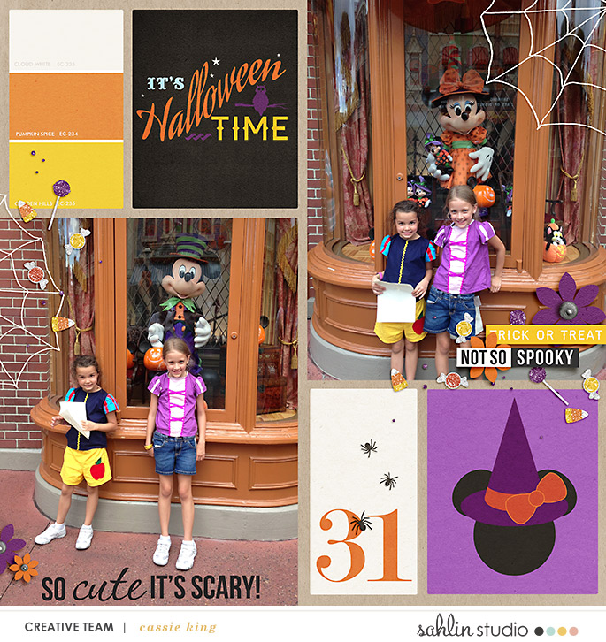 digital scrapbooking layout created by cassie king featuring Project Mouse (Halloween) by Sahlin Studio and Britt-ish Designs