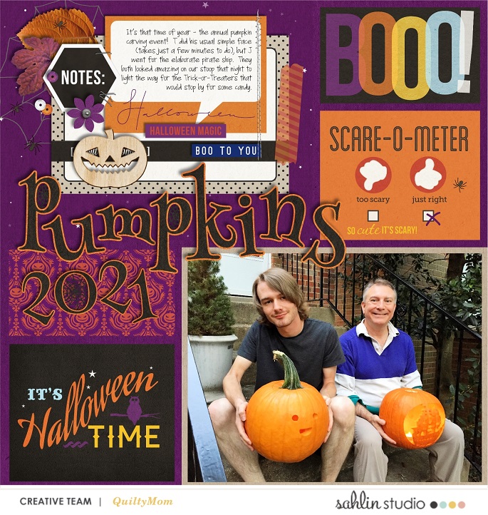 digital scrapbooking layout created by QuiltyMom featuring Project Mouse (Halloween) by Sahlin Studio and Britt-ish Designs