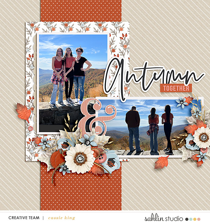 digital scrapbooking layout created by Cassie King featuring Gather by Sahlin Studio